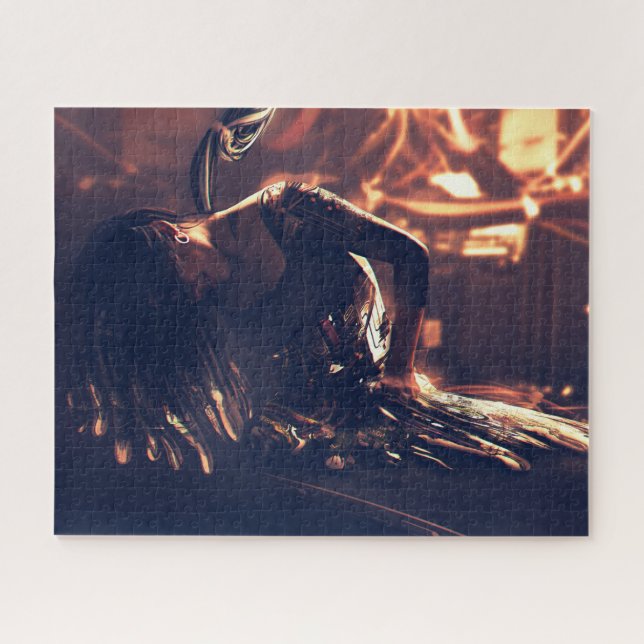 Metal Cyberpunk Woman Puzzle (Horizontal)