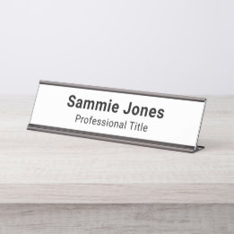 Metal Desk Name Plate for Business Custom Printed