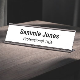 Metal Desk Name Plate for Business Custom Printed