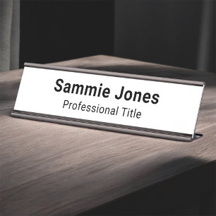 Metal Desk Name Plate for Business Custom Printed
