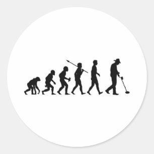 Metal Detecting Classic Round Sticker