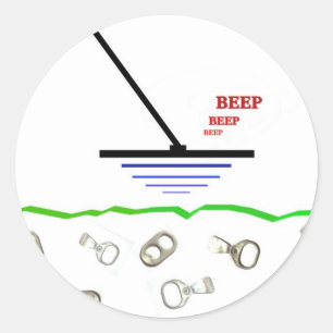 Metal Detecting Classic Round Sticker