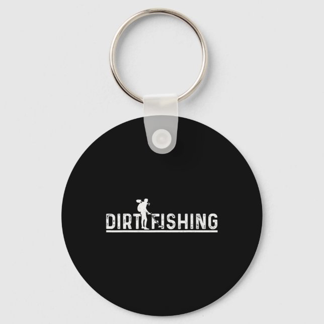 Metal Detecting Detector Detection Fishing 1  Key Ring (Front)