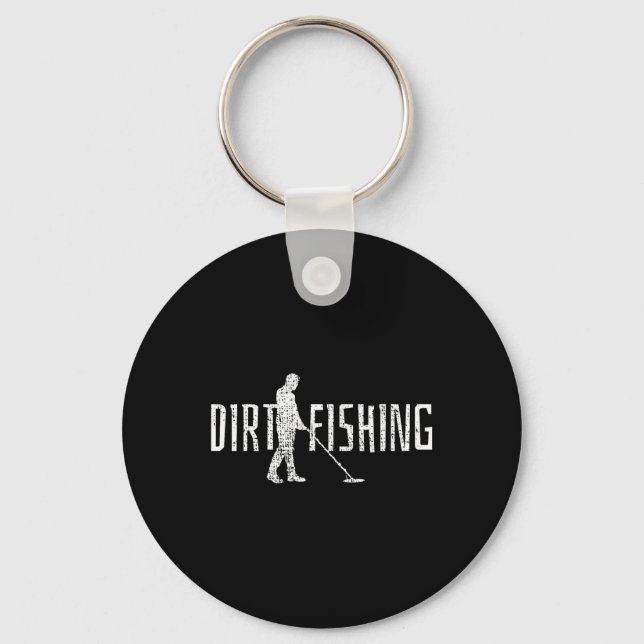Metal Detecting Detector Detection Fishing  Key Ring (Front)