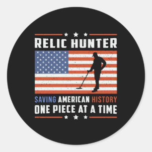 Metal Detecting Detector Detectorist Gift Idea Classic Round Sticker