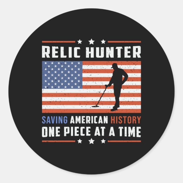Metal Detecting Detector Detectorist Gift Idea Classic Round Sticker (Front)