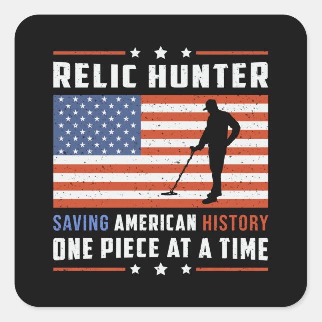 Metal Detecting Detector Detectorist Gift Idea Square Sticker (Front)