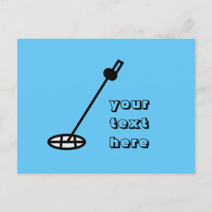 metal detecting detector  postcard
