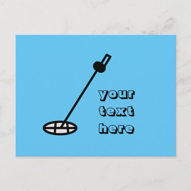 metal detecting detector  postcard (Front)