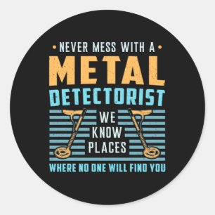 Metal Detecting Detectorist Detector Gift Idea Classic Round Sticker