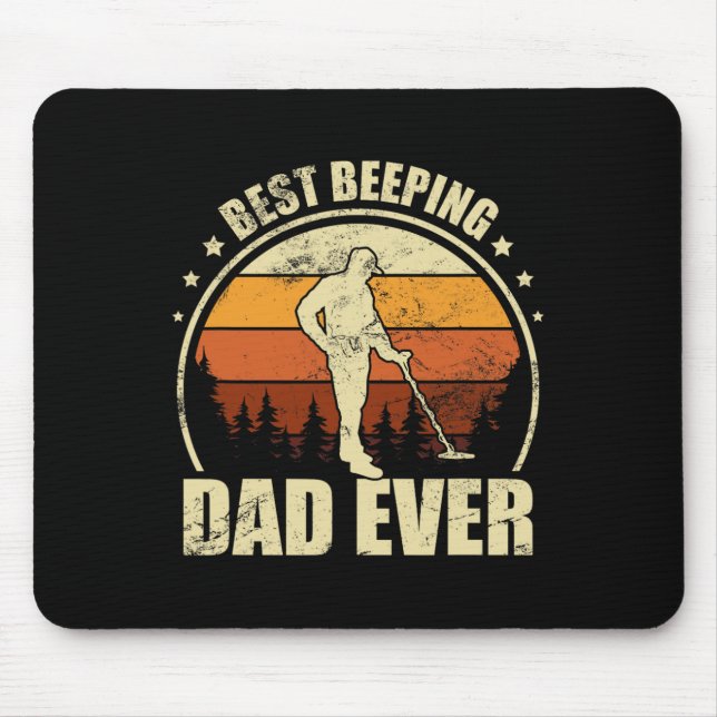 Metal Detecting Father - Detector Detection Fishin Mouse Mat (Front)