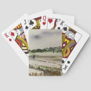 Metal Detecting In The Fields Playing Cards