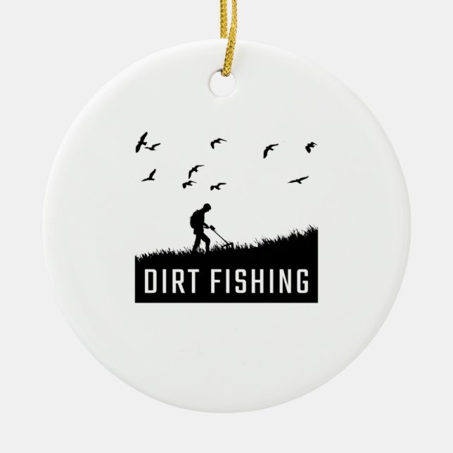 Metal Detecting Metal Detector Ceramic Tree Decoration (Front)