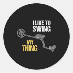 Metal Detecting Metal Detector Dirt Fishing  Classic Round Sticker
