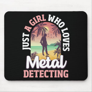 Metal Detecting Metal Detector Girl Tresure Huntin Mouse Mat