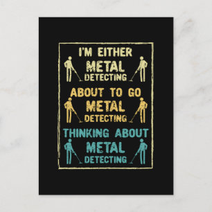 Metal Detecting Metal Detector Postcard