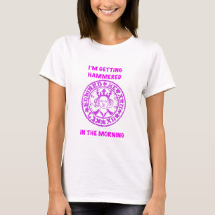 Metal Detecting Pink Hammered Coin T-Shirt