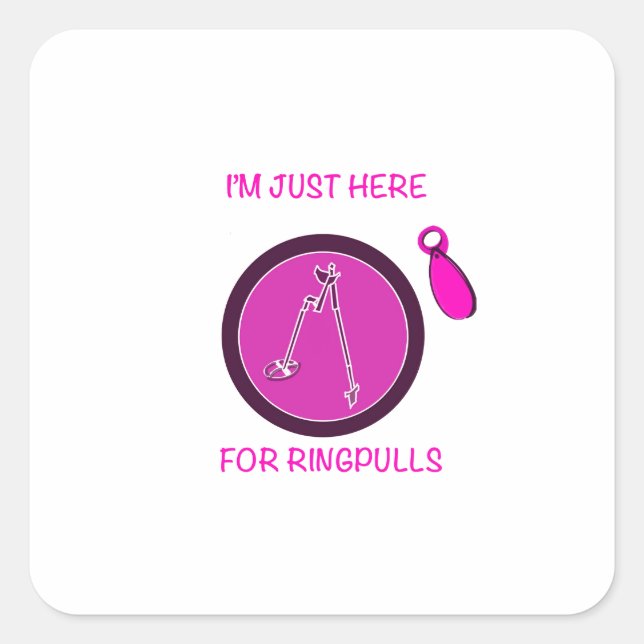 Metal Detecting  Square Sticker (Front)