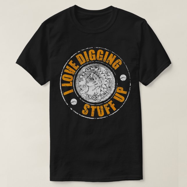 Metal Detecting  T-Shirt (Design Front)