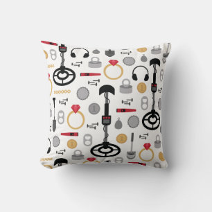 Metal Detecting Throw Pillow