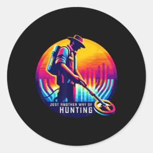 Metal Detecting Treasure Hunting Dirt Fishing Hob Classic Round Sticker