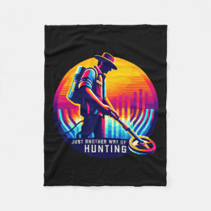 Metal Detecting Treasure Hunting Dirt Fishing Hob  Fleece Blanket