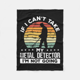 Metal Detecting Vintage Treasure Hunter Metal Dete Fleece Blanket