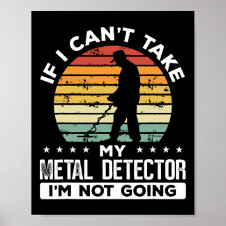 Metal Detecting Vintage Treasure Hunter Metal Dete Poster