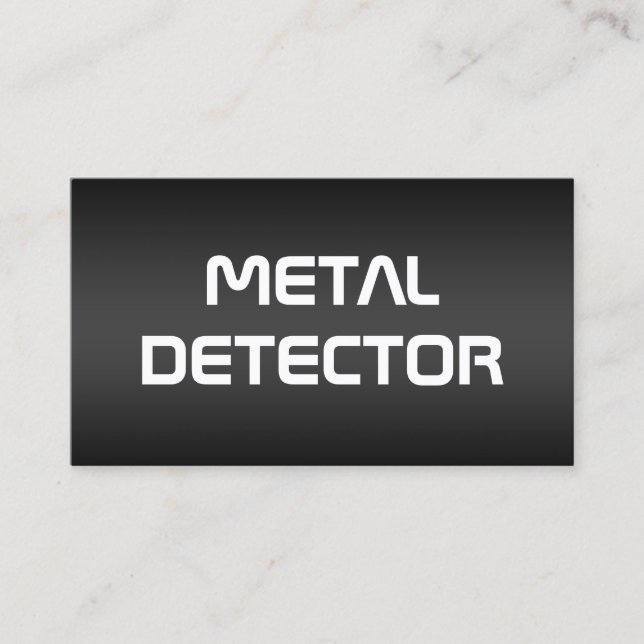 Metal Detector Business Card (Front)