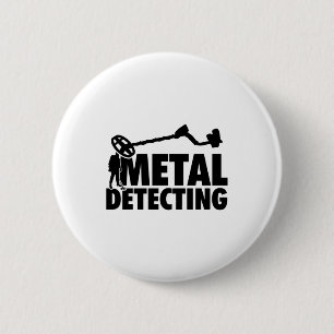 Metal Detector Geocaching   Treasure Hunt Gifts 6 Cm Round Badge