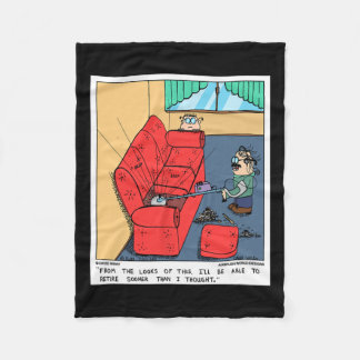 Metal Detector The Couch Funny Prospecting Novelty Fleece Blanket