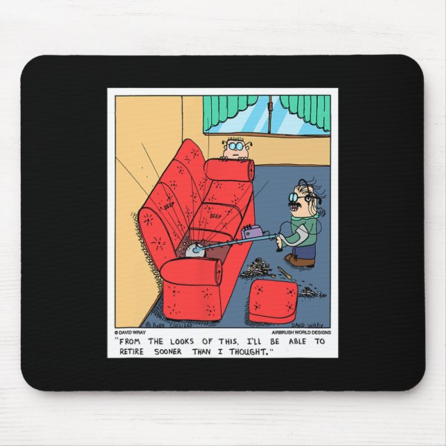 Metal Detector The Couch Funny Prospecting Novelty Mouse Mat (Front)