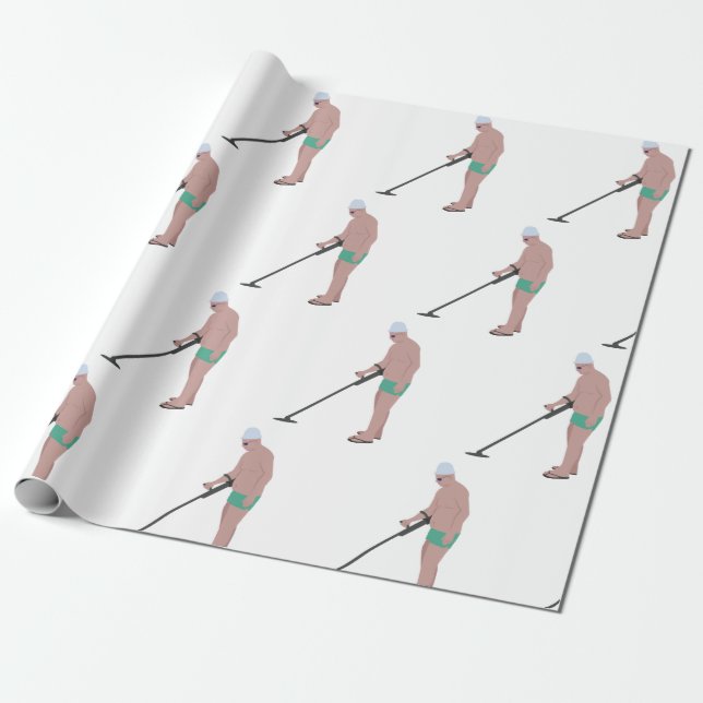 Metal Detector Wrapping Paper (Unrolled)