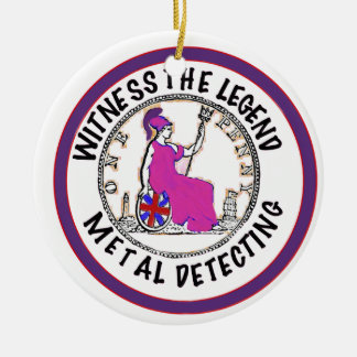 Metal Detectorist Ceramic Tree Decoration