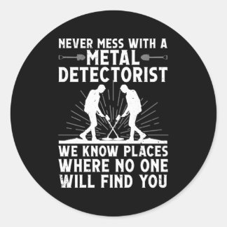Metal Detectorist For Metal Detecting Classic Round Sticker