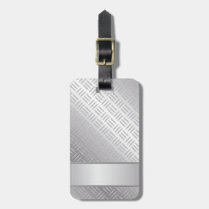 Metal diamond pattern luggage tag