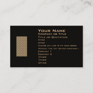 Metal Diamond Plate Business Card