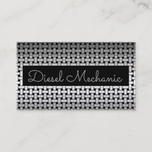 Metal Diesel Mechanic Business Card
