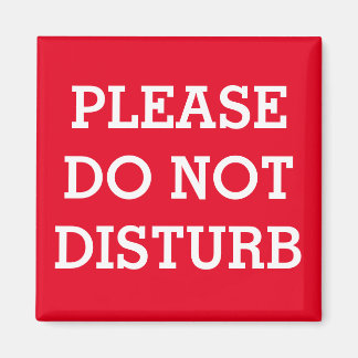 METAL DOOR MAGNET "DO NOT DISTURB" RED & WHITE