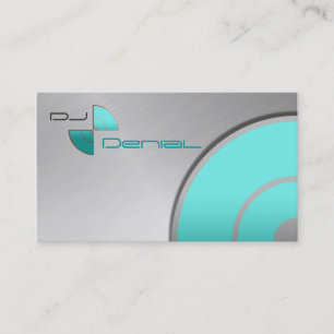 Metal Effect DJ Business Card