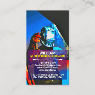 Metal Fabrication & Welding Services   Contractor Calling Card