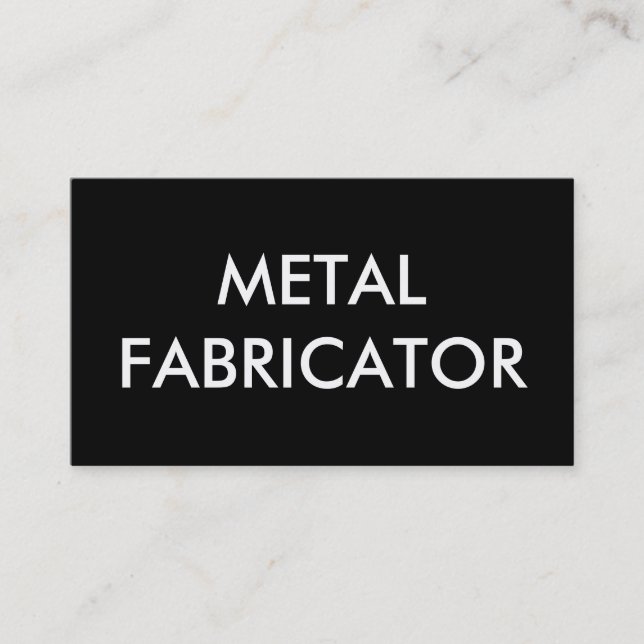 metal fabricator business card (Front)