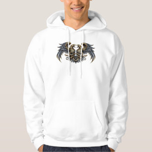 Metal Fan Frisbee Adler mit Totenkopf Hoodie
