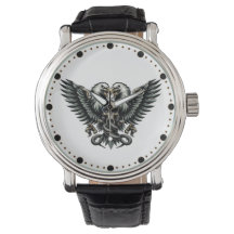 Metal Fan Wristwatch Eagle with Dead Head