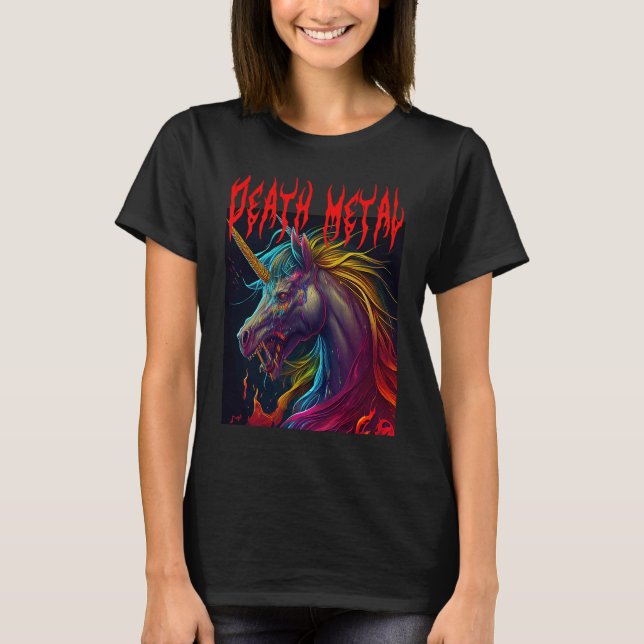 Metal Festival Puking Unicorn Death Metal Unicorn  T-Shirt (Front)