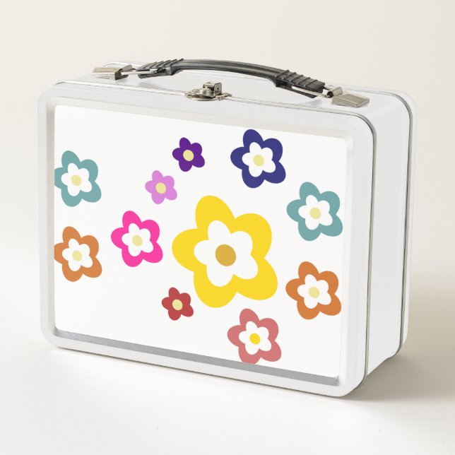 Metal Floral Lunch Box (Front)