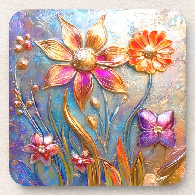Metal Flowers Coaster (Front)
