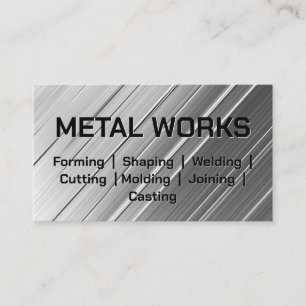 Metal Forming Welding Moulding Cutting Works Business Card