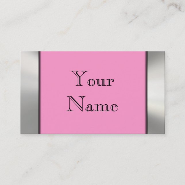 Metal Frame Border Business Cards (Front)