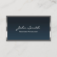 Metal Framed Navy Blue Registered Psychologist